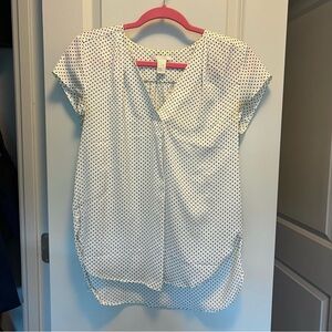 H&M Women’s Polka Dot V-Neck Blouse Size 4